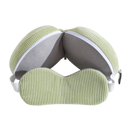 Grey 3-in-1 Foldable Sleep Eye Mask with Neck Pillow – design and finish
