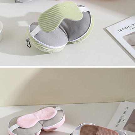 Grey 3-in-1 Foldable Sleep Eye Mask with Neck Pillow – hardware detail