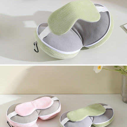 Grey 3-in-1 Foldable Sleep Eye Mask with Neck Pillow – product perspective
