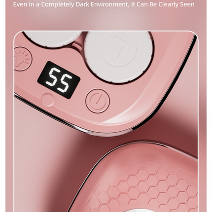 Purple Portable Sonic Wave Contact Lens Cleaner with LED Makeup Mirror - Automatic Electric Lens Cleaning Case for Daily Use
