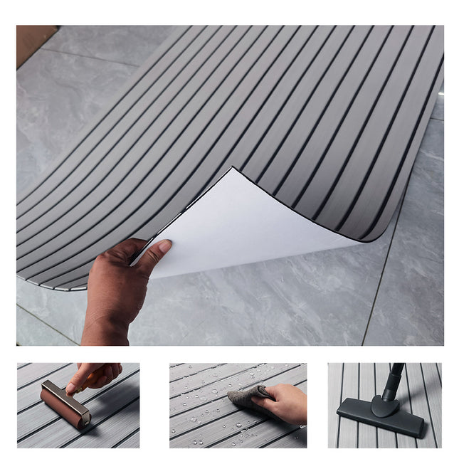 Grey Striped EVA Boat Deck Mat – product detail