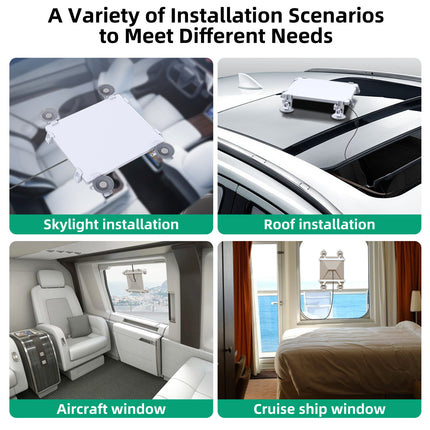 White Star Mini Car Suction Mount Bracket - Universal Glass Mount for Roof, Skylight, and Vehicle Windows