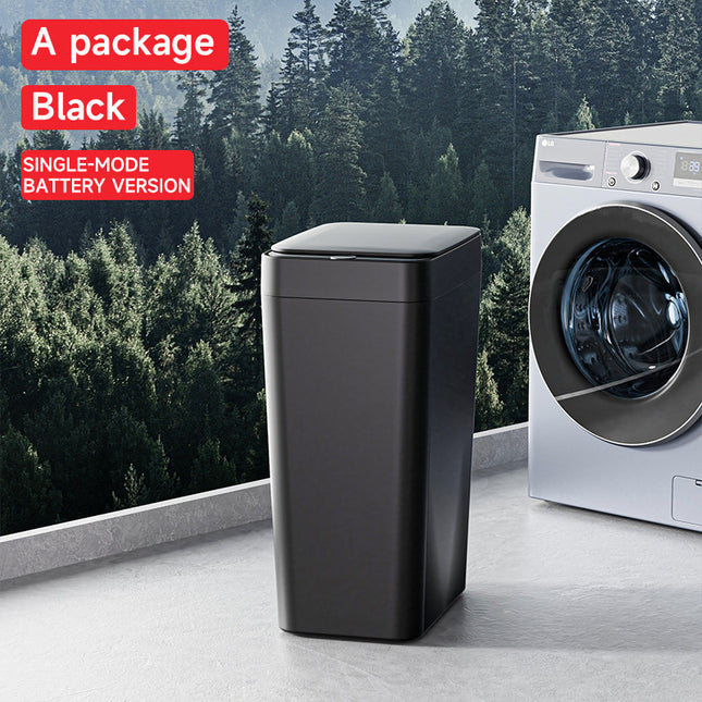 Black Smart Sensor Trash Can Slim Durable and Hands-Free Waste Bin for Kitchen Bathroom or Living Room