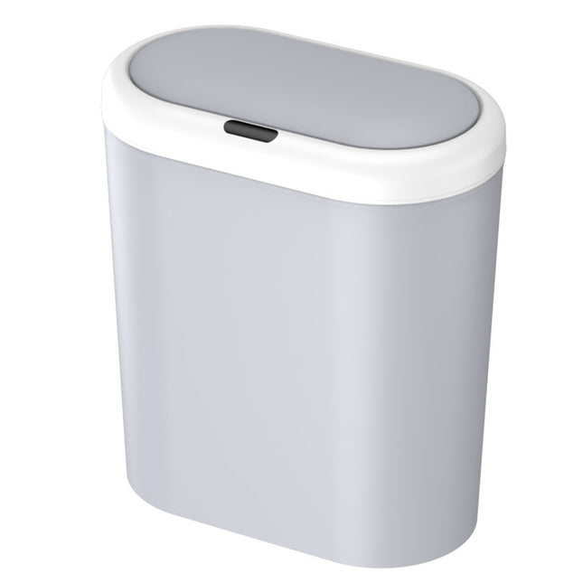 Grey Smart Sensor Trash Can 15L Capacity Compact Design for Home Use with Automatic Induction Opening(Three