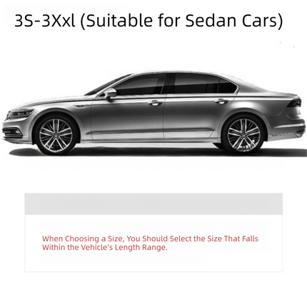 Silver 3M Universal Car Cover – 170T Taffeta Fabric, All-Weather Protection for Cars(4400×1750×1500MM)