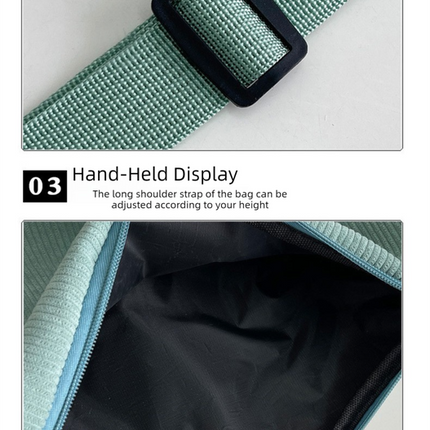 Green Minimalist Corduroy Crossbody Bag – Large Capacity Single Shoulder & Diagonal Sling Bag in Korean Style