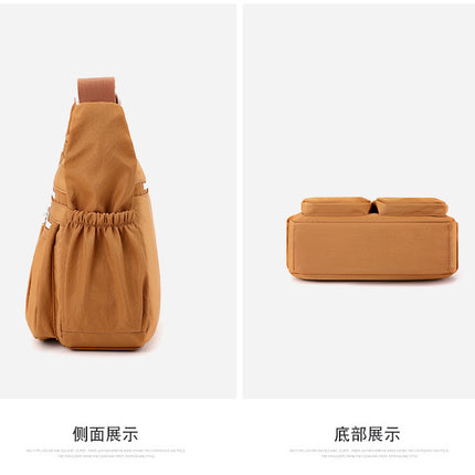 Blue Multi-Pocket Lightweight Nylon Crossbody Bag – Stylish, Functional, and Spacious Shoulder Bag for Women