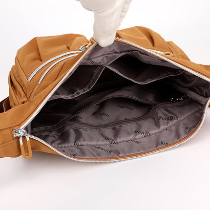 Blue Multi-Pocket Lightweight Nylon Crossbody Bag – Stylish, Functional, and Spacious Shoulder Bag for Women