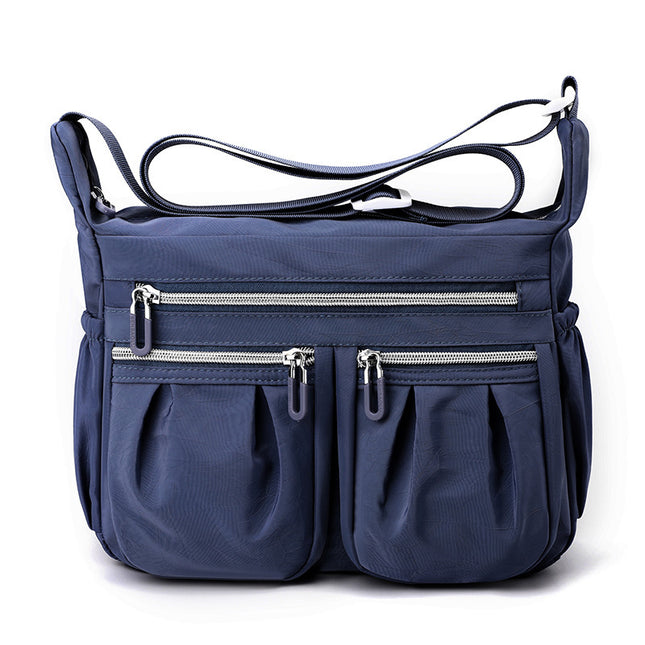 Dark Blue Multi-Pocket Lightweight Nylon Crossbody Bag Stylish Functional and Spacious Shoulder Bag for