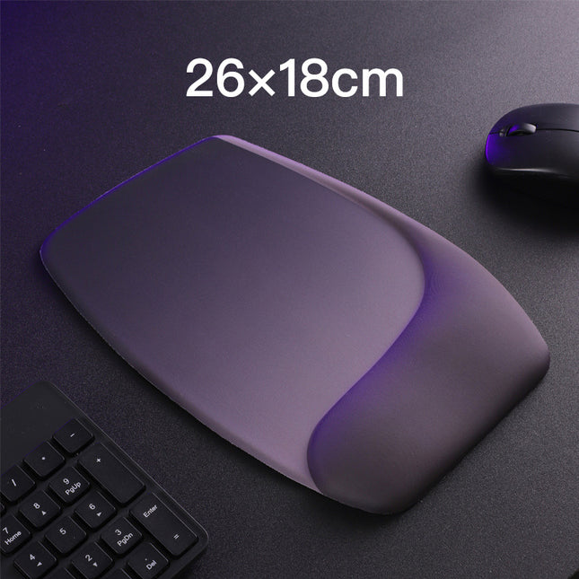 Purple Comfortable Memory Foam Wrist Rest Set Ergonomic Mouse Pad & Keyboard Hand Support for Office and