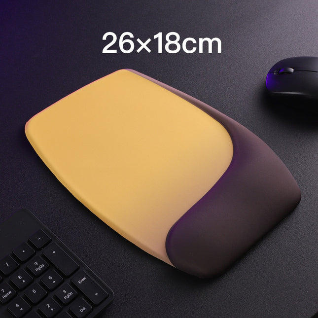 Yellow Comfortable Memory Foam Wrist Rest Set Ergonomic Mouse Pad & Keyboard Hand Support for Office and