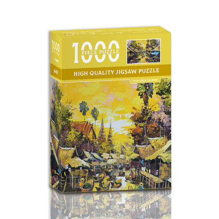River in the spruce forest 1000-Piece Jigsaw Puzzle – High-Quality Artistic Puzzle for Adults, Stress Relief & Mental Exercise（66-031）