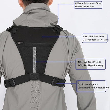 Brown Outdoor Tactical Chest Pack – Lightweight Running & Hiking Vest for Men (27×17×5cm)