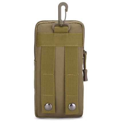 Black Multi-Functional Outdoor Water Bottle & Phone Pouch – Tactical Zippered Waist Pack for Travel, Hiking, and Daily Use