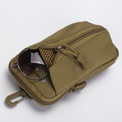 Green camouflage Multi-Functional Outdoor Water Bottle & Phone Pouch – Tactical Zippered Waist Pack for Travel, Hiking, and Daily Use