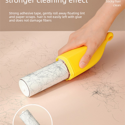 Green Multifunctional Banana-Shaped Lint Remover – Portable Sticky Hair Cleaner with 6 Replaceable Rolls