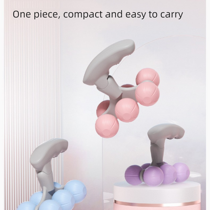 Purple Portable 6-Wheel Massage Roller – Quiet, Compact Muscle Relief Tool for Neck, Back, Legs & Shoulders