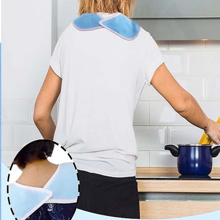 Blue Anti-Stain Feeding Apron with Pocket – Adjustable Care Bib for Elderly & Disabled Adults (2-Pack)