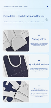 Size XL Grey Wide Breathable Lumbar Support Belt  – Adjustable Back Brace for Pain Relief & Posture Correction