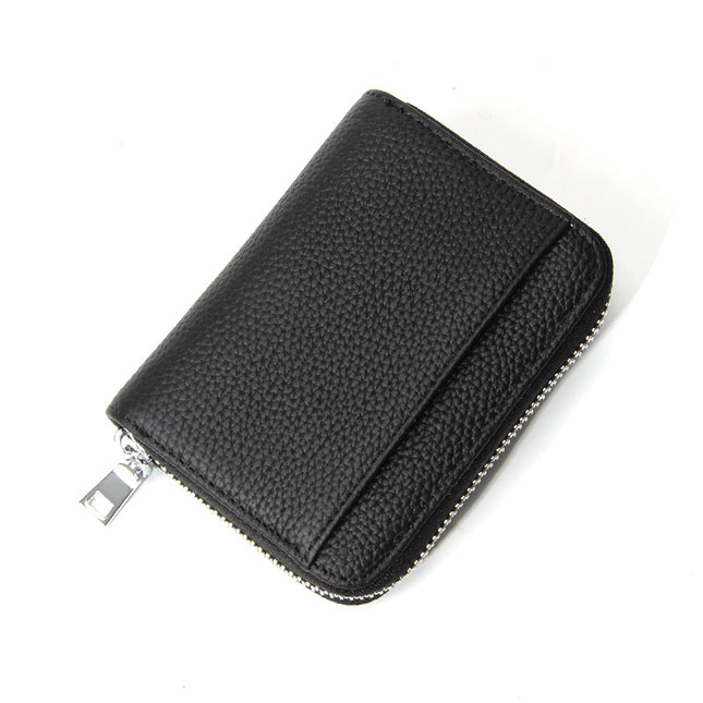 Genuine Leather RFID Blocking Accordion Card Holder & Coin Purse