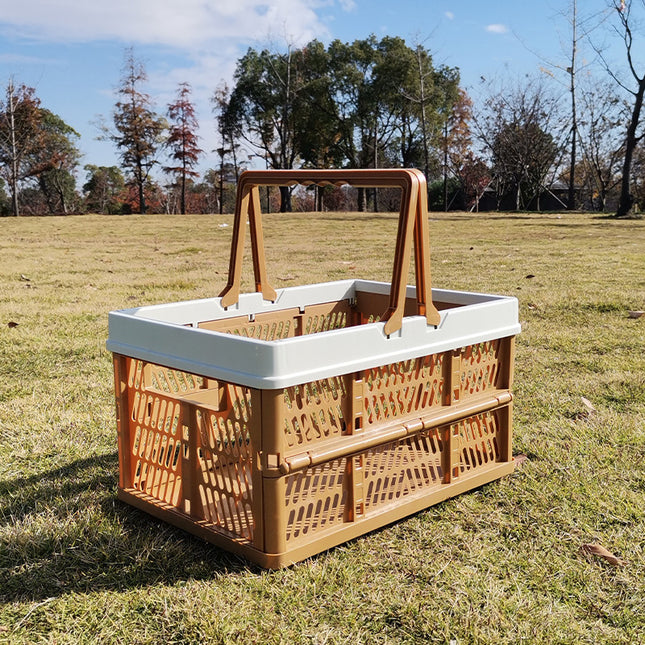 Large Collapsible Storage Basket with Handles