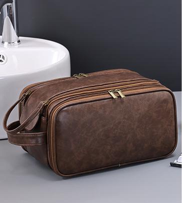 Large Capacity PU Leather Toiletry Bag