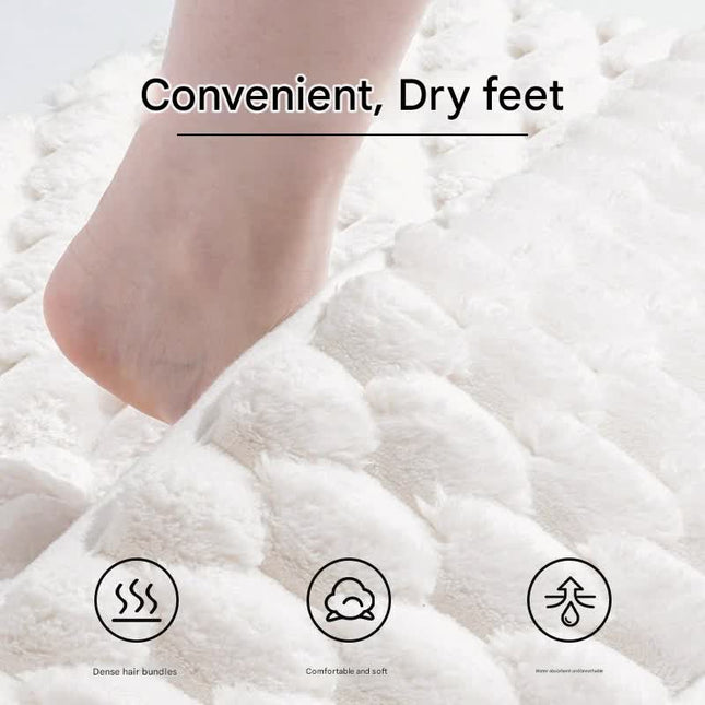 Luxury Plush Memory Foam Bath Mat with Foot Drying Panel – product detail