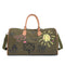 Large Capacity Canvas Travel Duffel Bag with Doodle Print