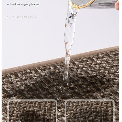 Absorbent & Dirt-Resistant Woven Kitchen Mat - Non-Slip Runner Rug for Home(Style Woven Brown)