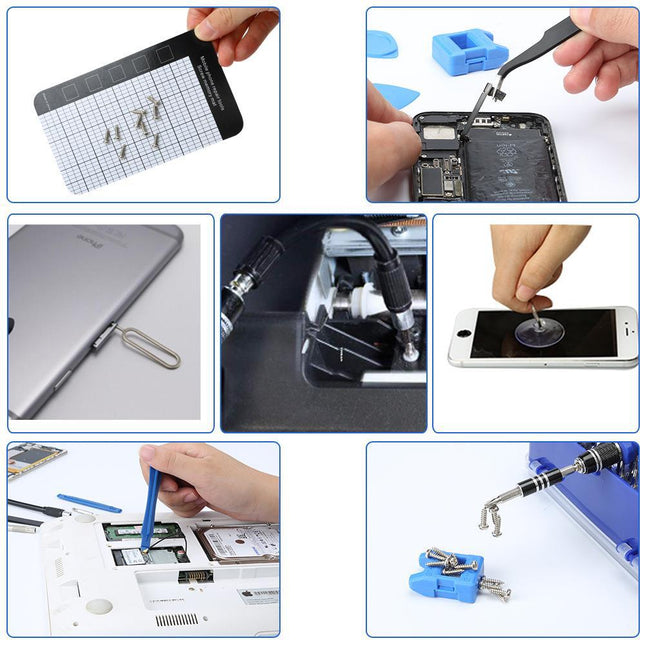 Professional 142-in-1 Precision Screwdriver Repair Tool Kit in Portable Oxford Bag(blue) – product detail