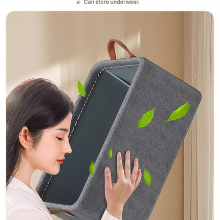 2pc Foldable Fabric Storage Bin with Steel Frame & Handles – hardware detail
