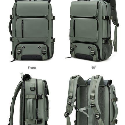4-in-1 Convertible Travel Backpack & Briefcase - Large Capacity, 16" Laptop Compartment, USB Port(Green)