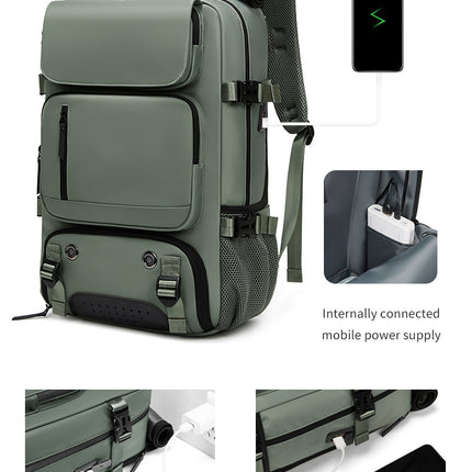 4-in-1 Convertible Travel Backpack & Briefcase - Large Capacity, 16" Laptop Compartment, USB Port(Purple)