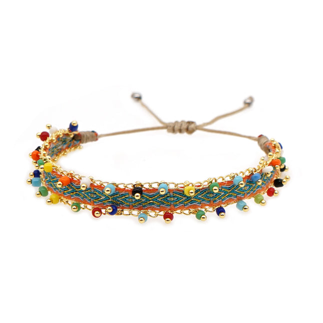 Green Style Artisan Boho Beaded Bracelet