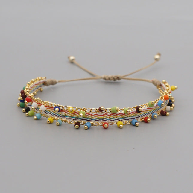 Multicolor Style Artisan Boho Beaded Bracelet