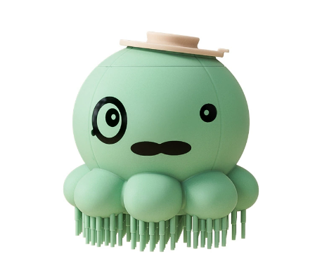 Green 2-Pack Pet Bath Brush with Shampoo Dispenser