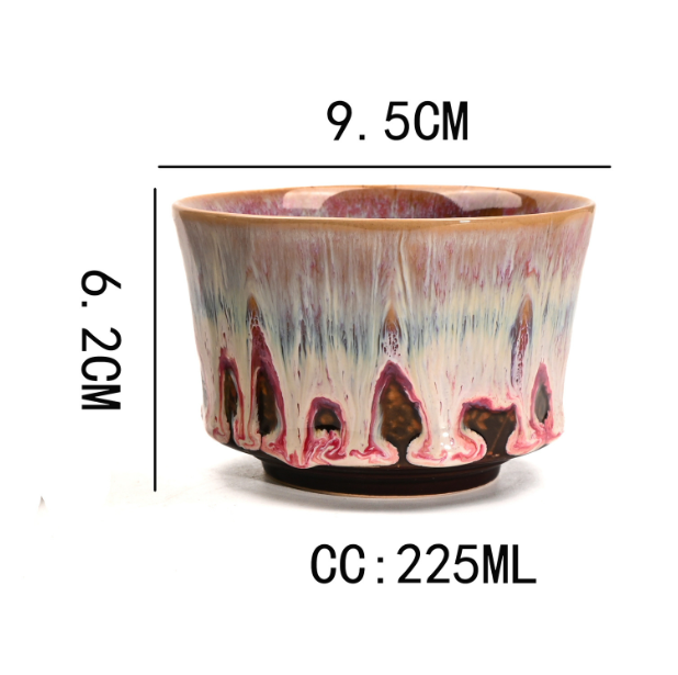 Yellow 225ml Ceramic Kiln Glazed Coffee Latte Art Cup – product detail
