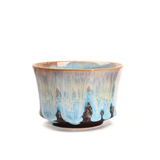 Blue 225ml Ceramic Kiln Glazed Coffee Latte Art Cup
