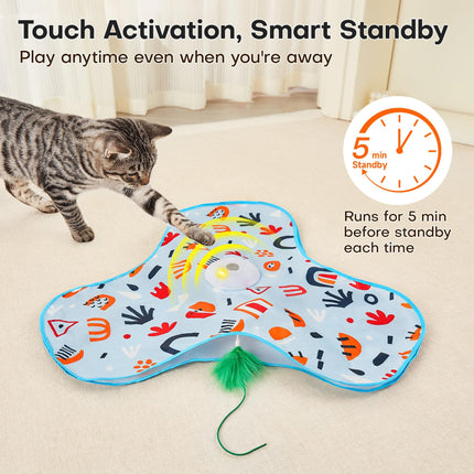 White Interactive Cat Play Tunnel & Hunting Cover – design and finish