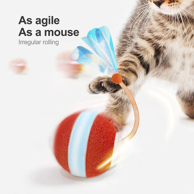 Red Interactive Smart Electric Cat Toy Ball – product detail