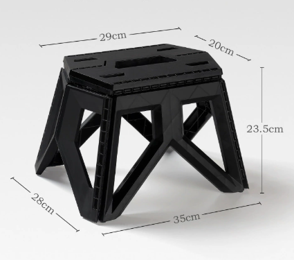 Black Portable Folding Stool