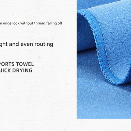 Blue Extra Large Double-Sided Microfiber Beach Towel - Quick-Dry & Sand-Free with Snap Buckle (80 x 160cm)