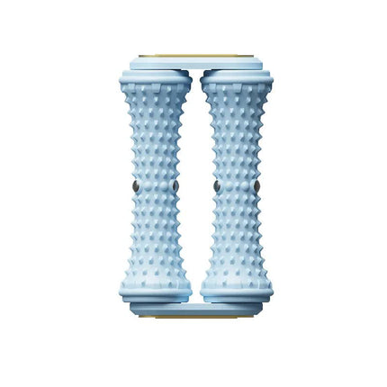 Blue Dual Foot Massager Roller - Therapeutic Deep Tissue Tool for Plantar Fasciitis, Arch Pain Relief & Muscle Relaxation