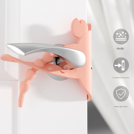Yellow (6-Pack) Cute Crab Door Slam Stopper Set- Silicone Anti-Pinch & Quiet Latch Guard