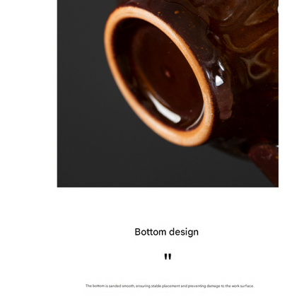 Blue-brown Creative Retro Kiln-Glazed Ceramic Cup - Exquisite Coffee & Afternoon Tea Mug, Home Milk Cup, Unique Gift