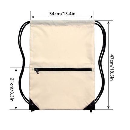 Grey Versatile Drawstring Backpack - Sports, Gym, Yoga, Dance & Travel Carry-All (34x47 cm)