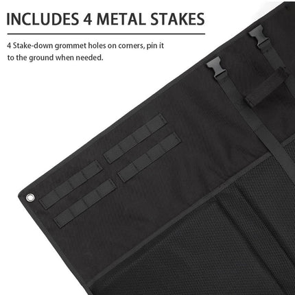 Black Portable Outdoor Tactical Shooting Mat - Field Training, Camping, Picnic & Moisture-Proof Nap Pad (200x73 cm / 78x28.5 inches)
