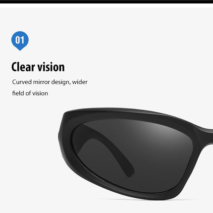 2 Pack Black-rimmed Night Vision Lenses + Pink Polarized Sports Sunglasses Men Small Frame Cycling Glasses Anti-Glare UV Protection Outdoor Eyewear Ideal for Driving and Running