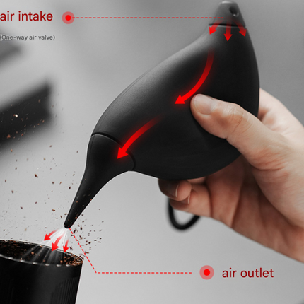 White Powerful Hummingbird Air Blower Manual Dust Cleaner for Coffee Grinders and Camera Lenses 160mm Portable Cleaning Tool