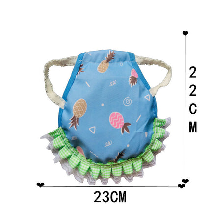 Pink Pineapple 4 Pack Hen Saddle Aprons for Backyard Chickens - Feather Protector for Poultry - Back Protection from Roosters - 22x23cm